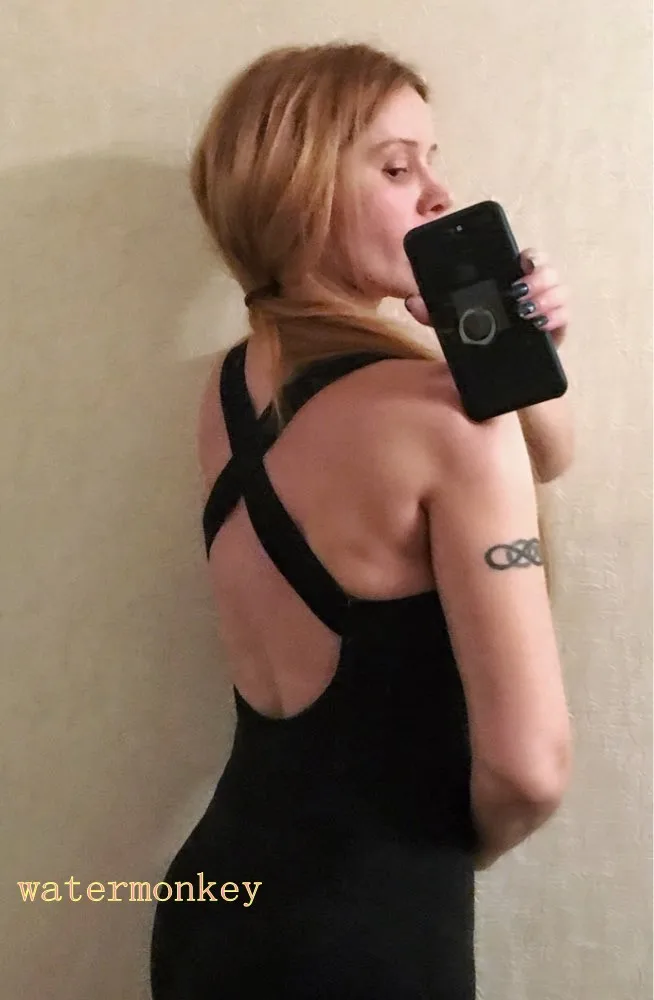 Женский спортивный костюм из спандекса для йоги с открытой спиной спортивная