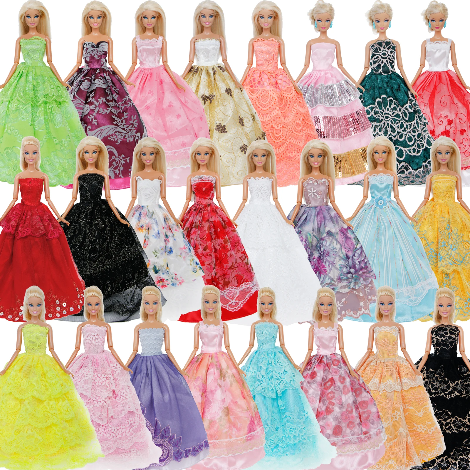 Платье ручной работы 5 шт. платье для свадебной вечеринки принцессы с юбкой