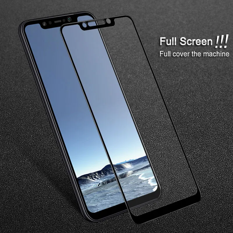 Pocophone F1 закаленное стекло MOBFONE Pro + версия полноэкранное для Xiaomi POCO защита экрана