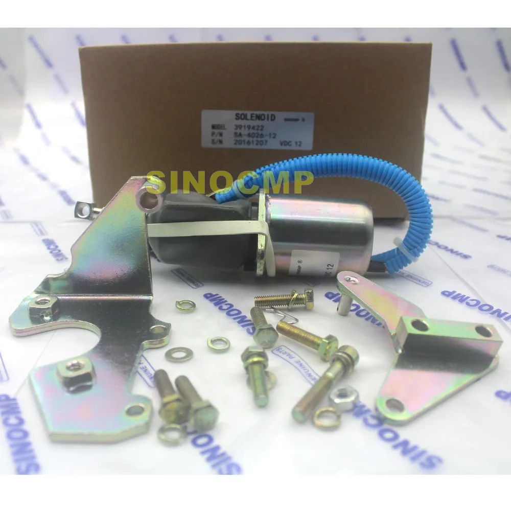 

3919422 SA-4026-12 12v Fuel Stop Shutdown Solenoid for Cummins Excavator
