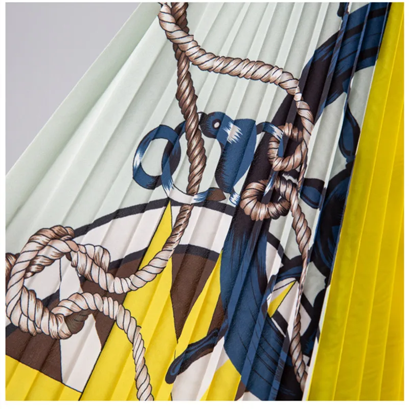 Роскошная дизайнерская брендовая юбка для женщин плиссированная длинная с