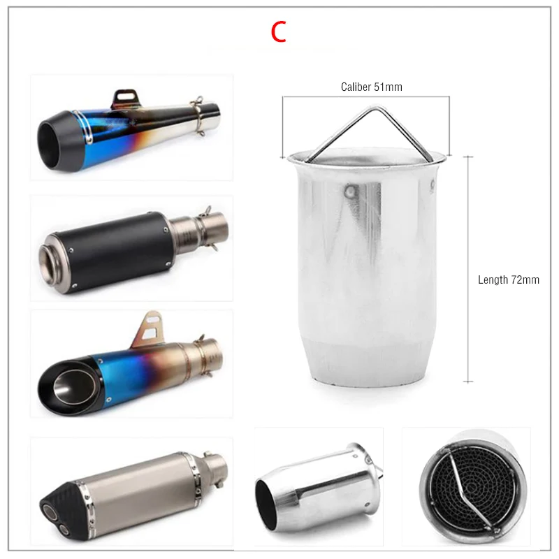 8 models Universal Motorcycle Exhaust Muffler Insert DB Killer Noise Eliminator Pipe Rear Tail Throat Liner moto silencieux Tube|Выхлопные
