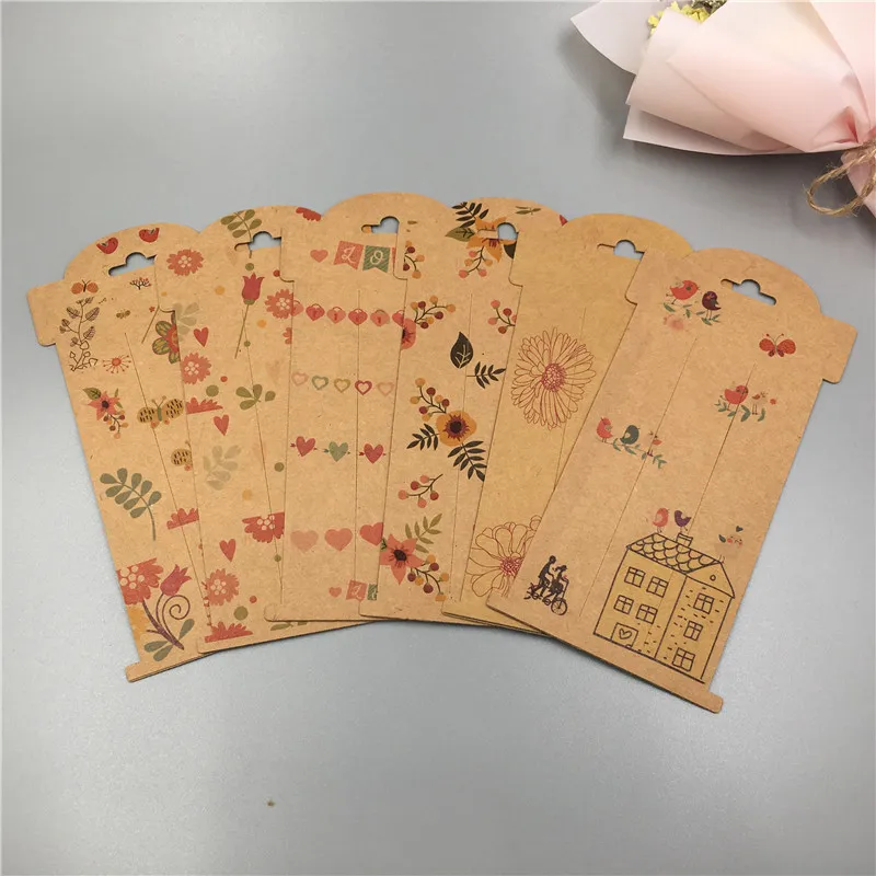 100Pcs 16*8cm Color Printing Paper Jewelry Packaging Card for Single Clip/Hair Clip/ Claw Kraft Display | Украшения и аксессуары