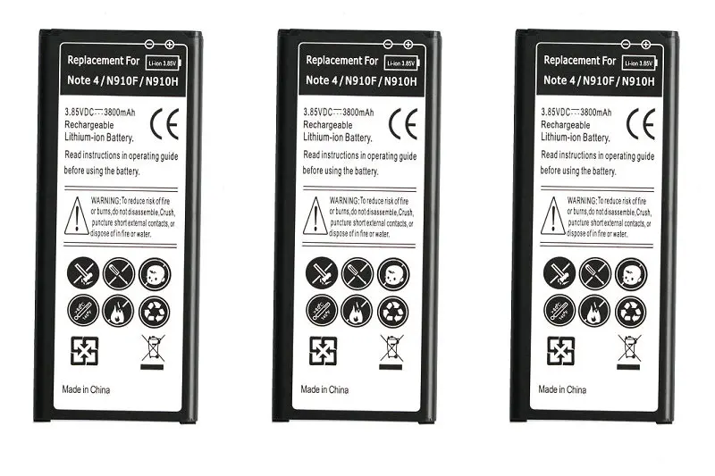 3 шт./лот 3800 мА/ч EB BN910BBE (BBK/BBU) запасная батарея для Samsung Galaxy Note Характеристическая