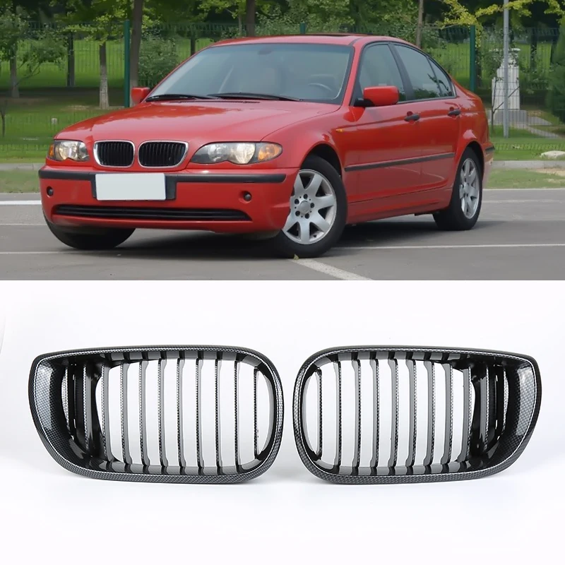 Liplasting 2 шт. углеродное волокно радиатор Сменные Гонки Грили для BMW E46 седан/Touring