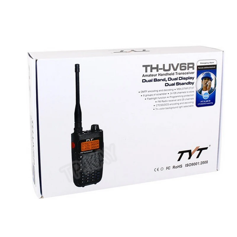Новая рация TYT TH-UV6R 5 Вт 256CH VHF+ UHF 8 группа скремблер двухдиапазонный VOX фонарик двухдиапазонный двухсторонний радио TH UV6R