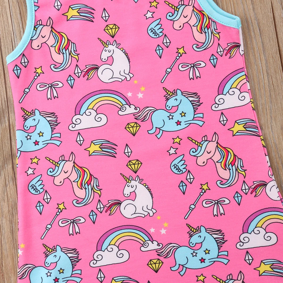 Emmababy Toddler Kids Baby Girls Unicorn Print Vest Dress Princess Sleeveless Sundress Clothes | Детская одежда и обувь