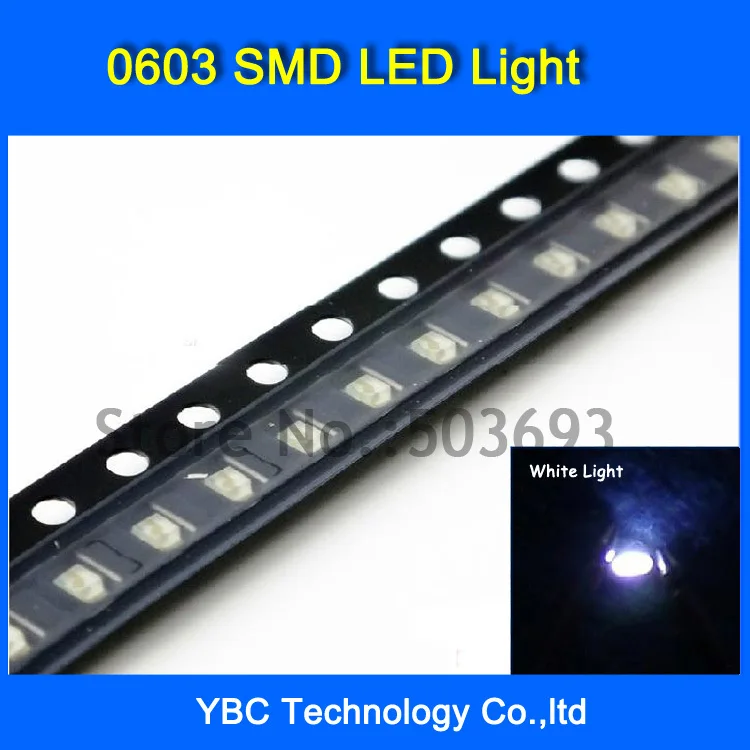 Оптовая продажа 500 шт./лот белый цвет новинка 0603 LED SMD ультра яркий диодный свет |