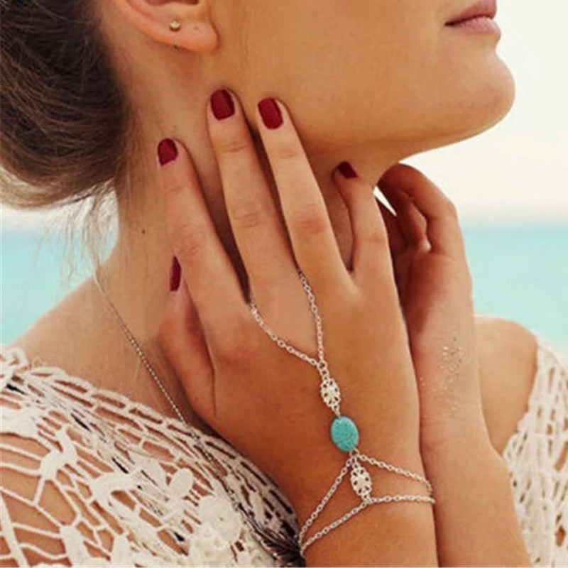 Натуральный камень знаменитостей мульти цепь кисточкой браслет ведомая цепочка