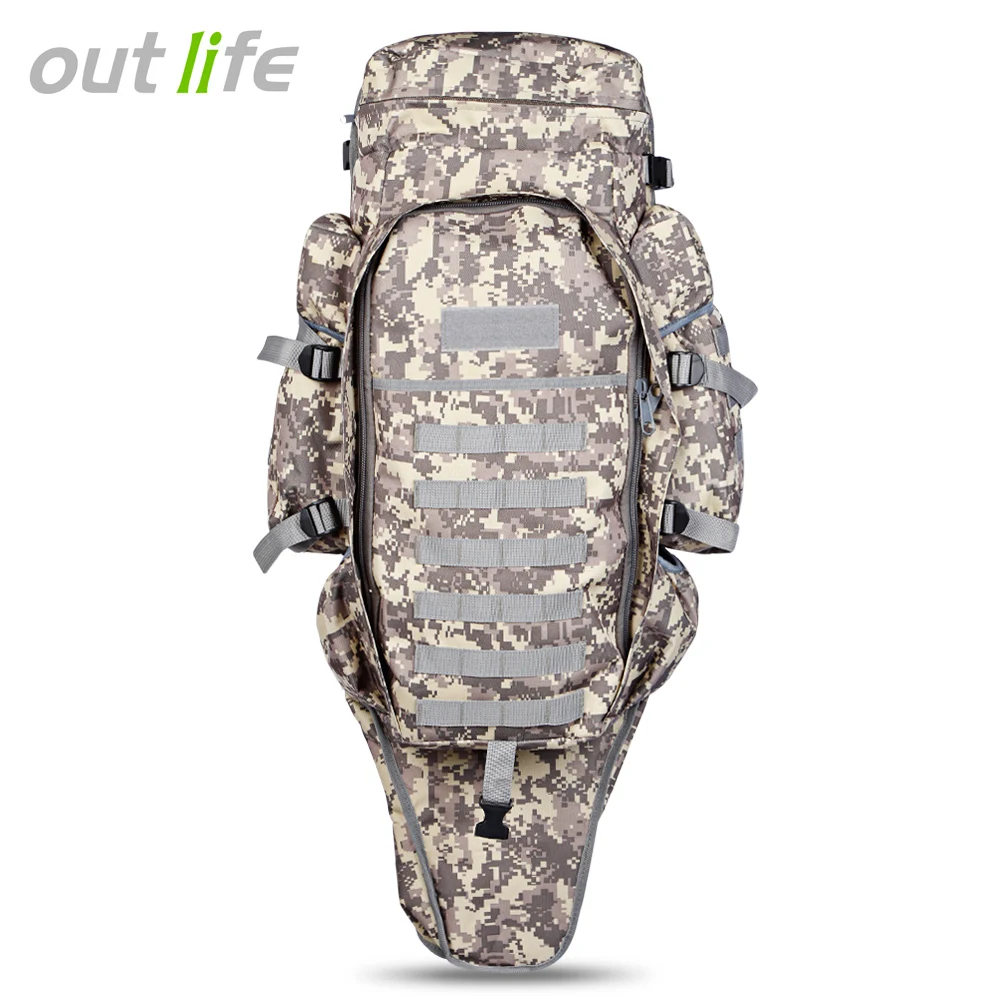 Acu Camouflage Outlife 60L Открытый походный рюкзак, тактический военный рюкзак, рюкзак для охоты, стрельбы, кемпинга, походов, путешествий - Цвет: Acu Camouflage