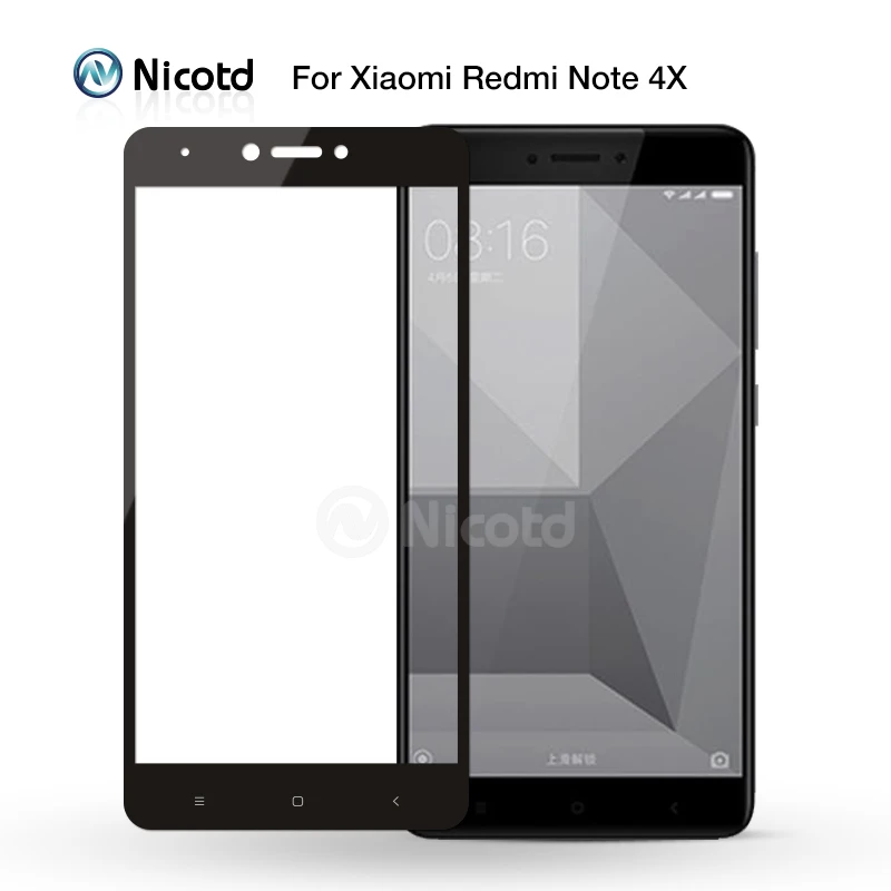 2 шт., для Redmi Note 4, глобальная версия, разноцветные, 2.5D, полное покрытие, закаленное стекло для Xiaomi Redmi Note 4X, защита экрана - Цвет: Black