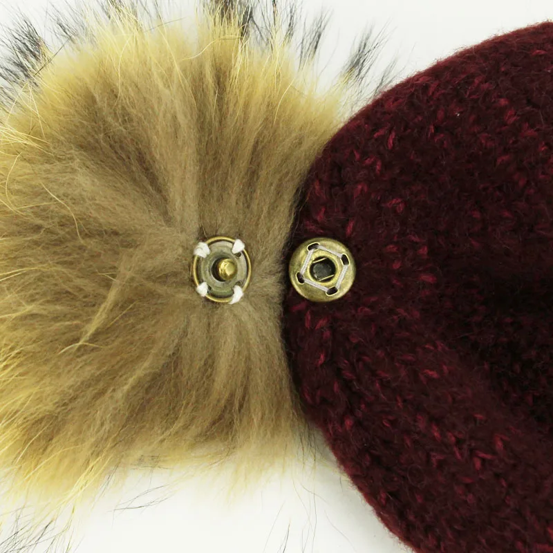 Настоящая гофрированная шапка из меха норки и лисы помпоны зимняя женская для