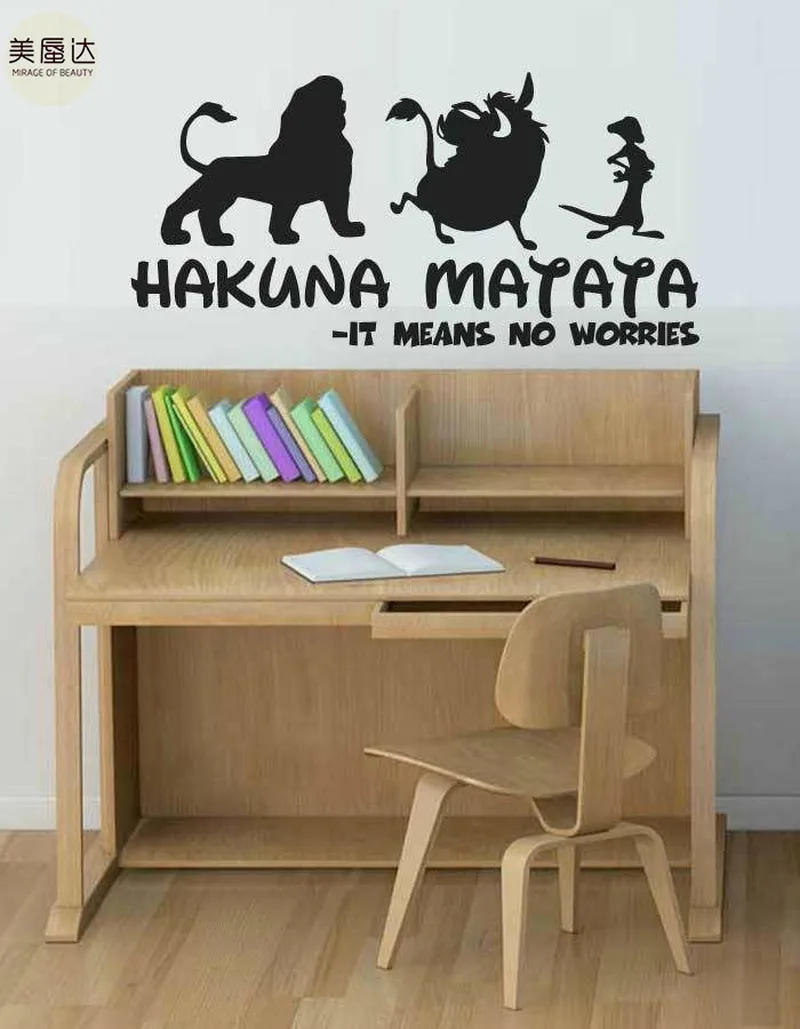 HAKUNA Матата Король Лев цитата Симба Тимон Пумба настенные художественные