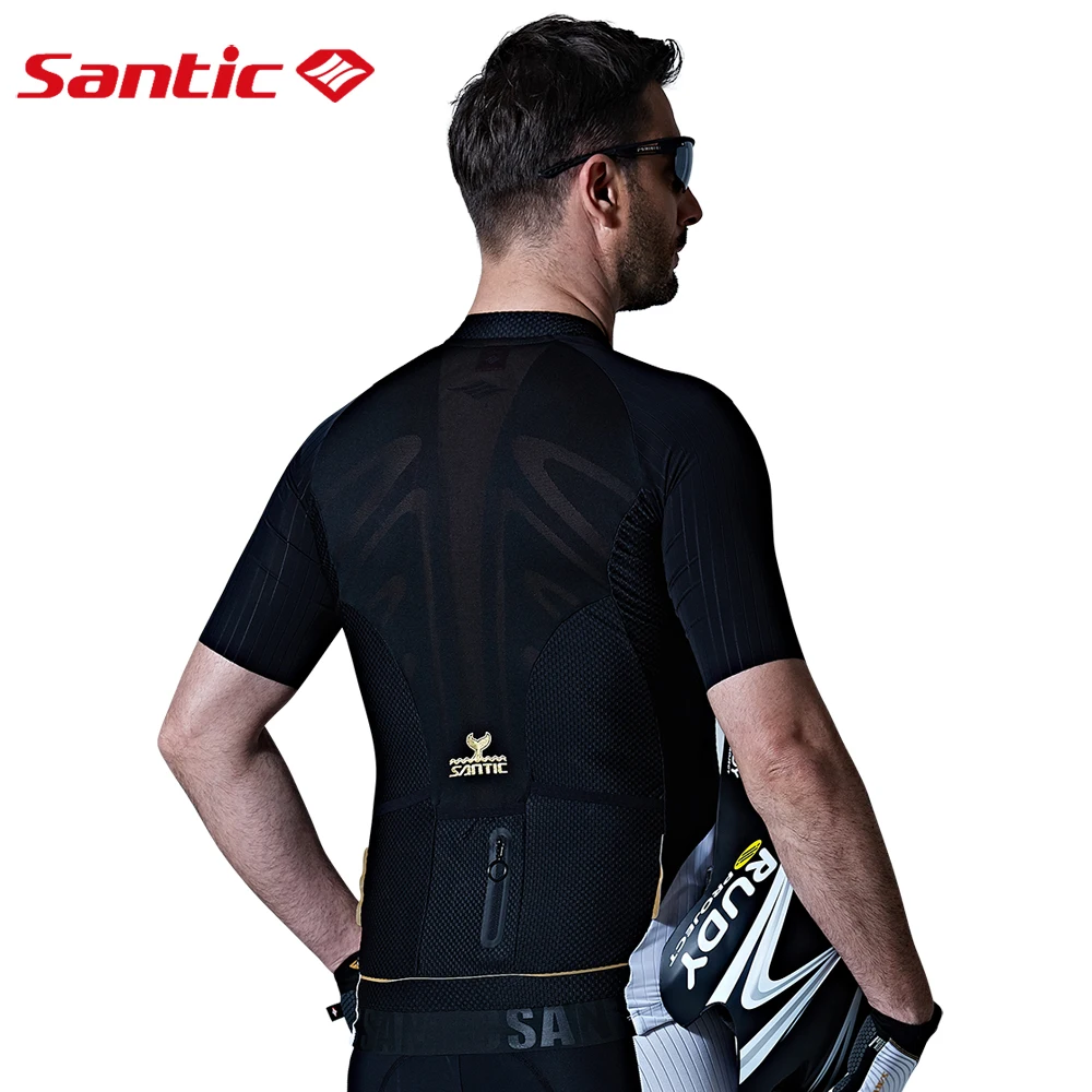 Santic Велоспорт Джерси Мужская велосипедная рубашка ткань дорожный велосипед
