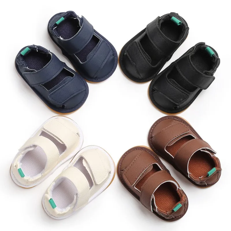 2018 Summer Boys Sandals Fashion PU Solid Color Soft Sole Kid First Walkers Hot Selling Child Crib Shoes Comfortable | Мать и ребенок