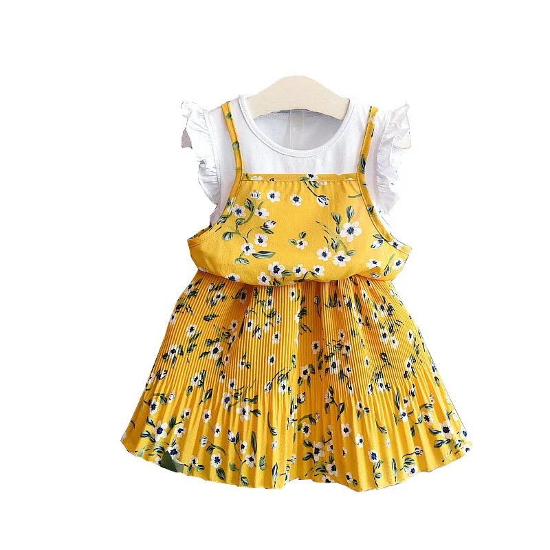 Платье-пачка BibiCola хлопковое платье без рукавов для девочек на лето 2019 | Детская