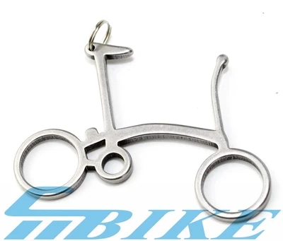 3 размера BMX складной брелок с велосипедом украшенный для brompton birdy - Цвет: silver-Expanded