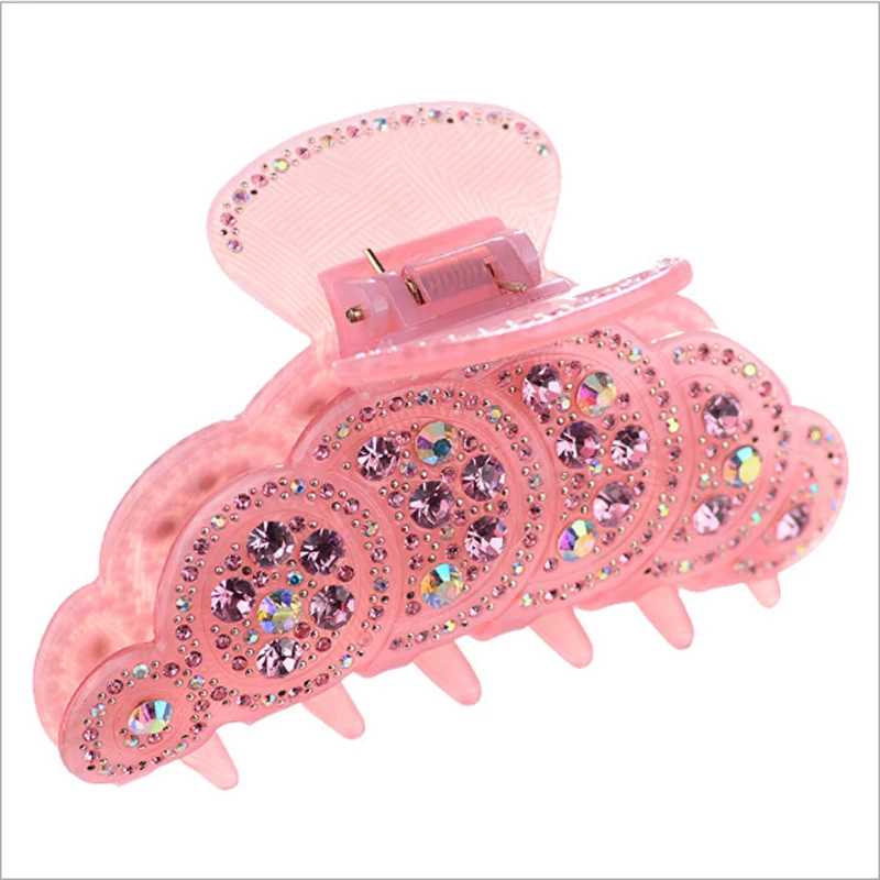 Полный горный хрусталь волосы когти ацетат Большой краб для длинных волос коготь