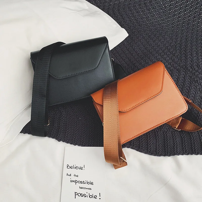 Youda Korean Style Solid Color Flap Bags Ladies Fashion Shoulder Bag Cute Lady Crossbody Package Casual Simple Handbag |