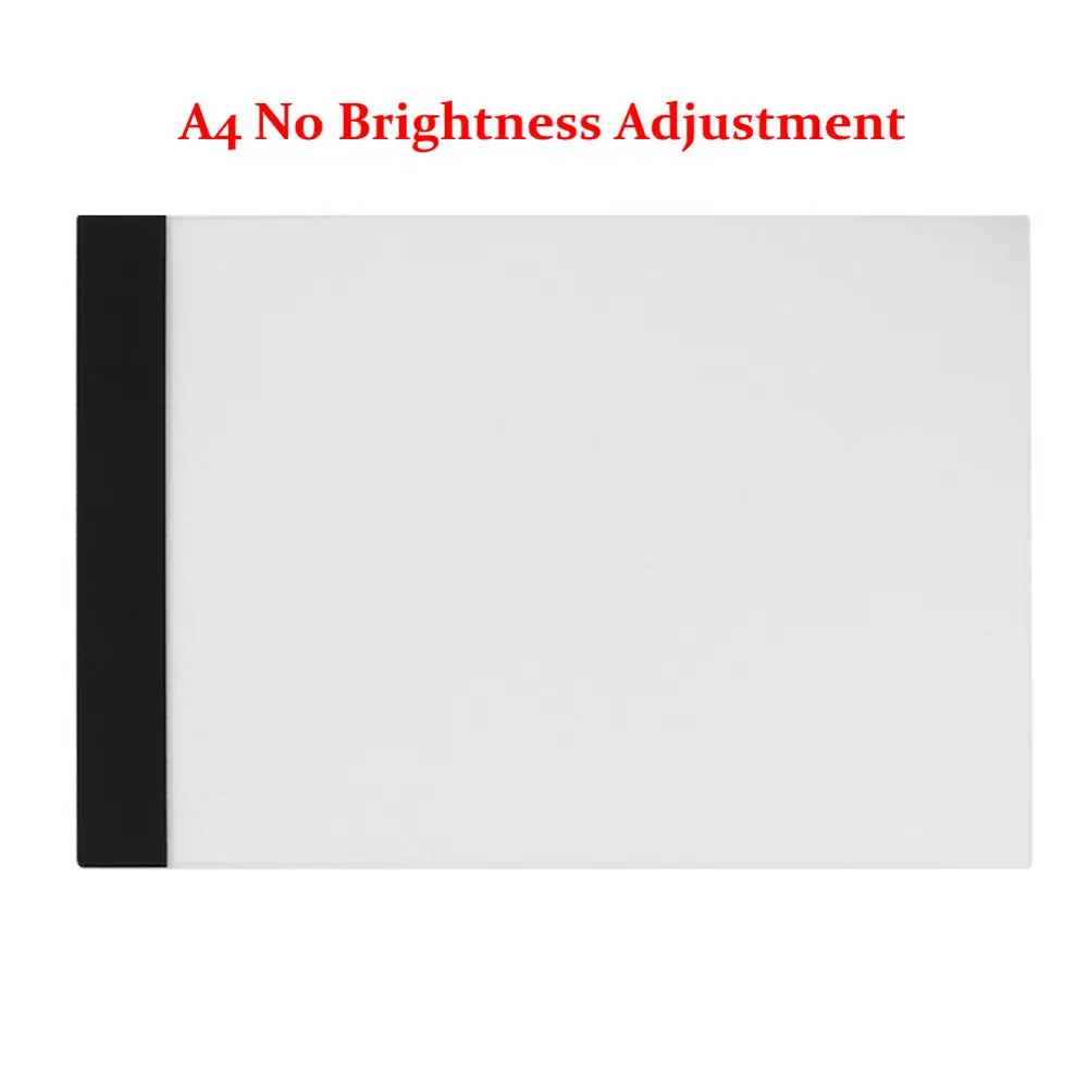 A4 No Brightness VKTECH A3/A5 светодиодный цифровой планшет светодиодный светильник с сенсорным управлением с регулируемой яркостью рисунок Трассировка анимация копировальная доска Настольный коврик панель пластина - Цвет: A4 No Brightness