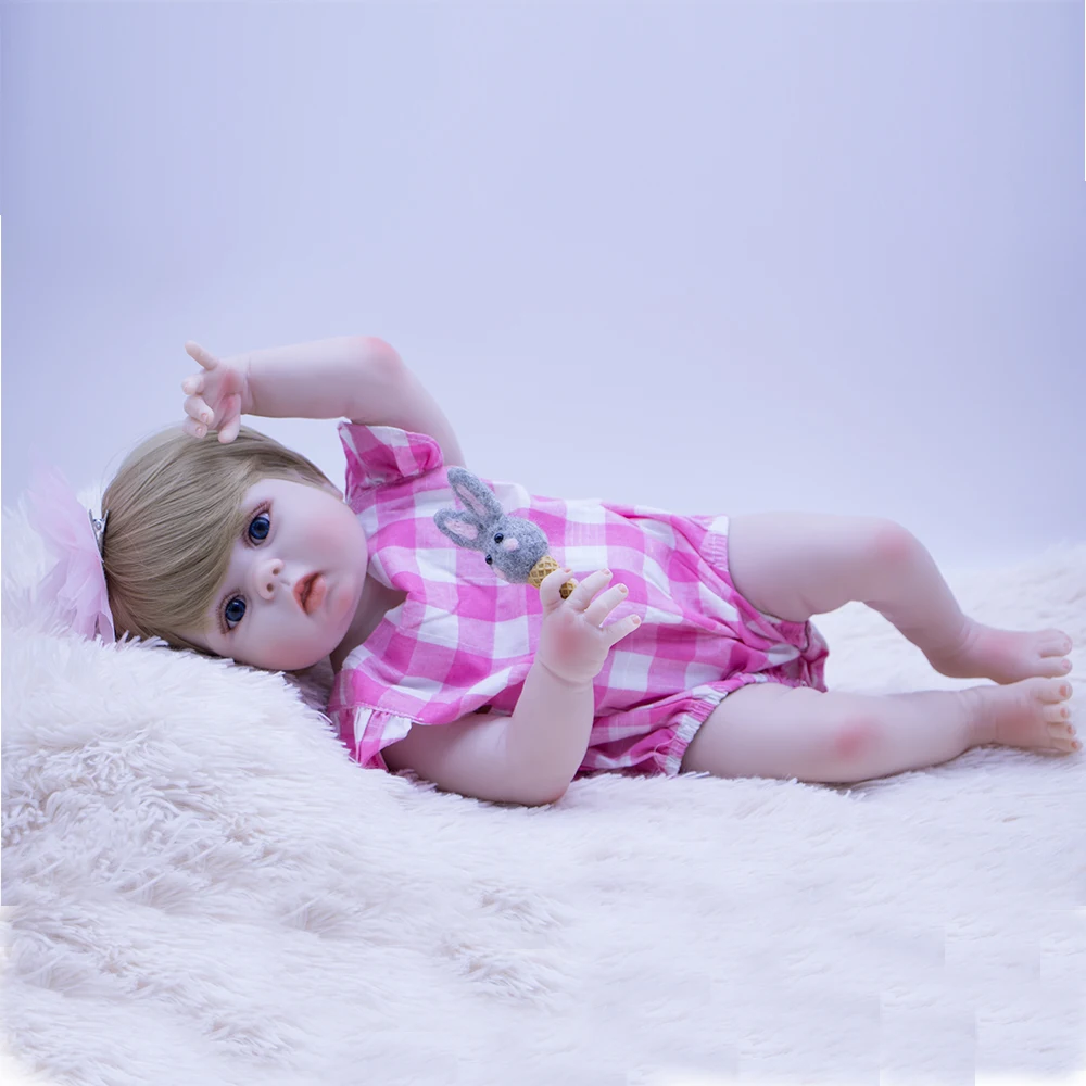 Кукла reborn Игрушки для девочек подарок силиконовый корпус Винил babies bebe real alive bonecas
