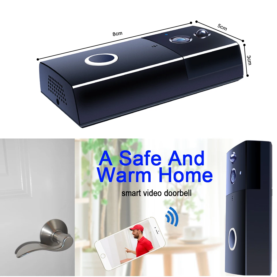 Умный беспроводной видеодомофон BESDER с пассивным ИК датчиком движения и питанием