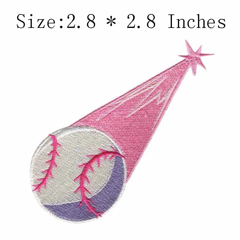 

Ball 2.8"wide embroidery patch for Christmas/ball patch/pink color