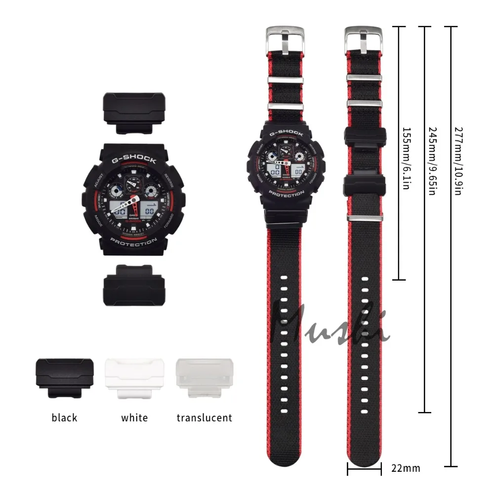 Набор терминалов Замена для casio G-8900 GA-100 \ 110 \ 120 GD-100 \ 110 серии DW-5600 GW-M5610 DW6900+ нейлоновый ремешок Ремешки для наручных часов