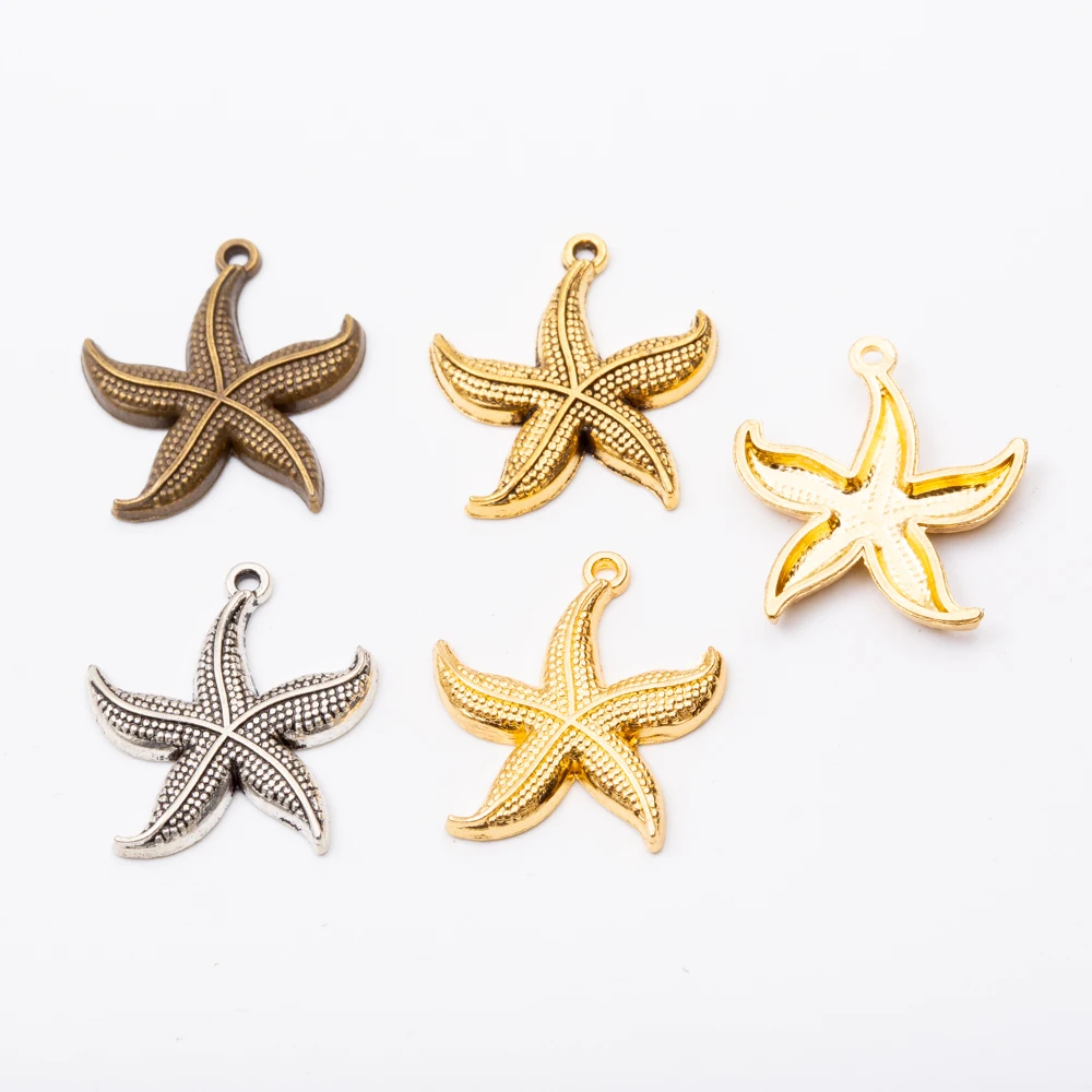 

18pcs starfish Vintage zinc alloy metal pendant charms for diy jewelry making 5554