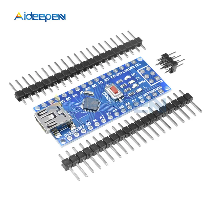 Плата контроллера Mini USB CH340 Nano 3 0 ATmega328P ATMEGA328P AU плата совместимая с Arduino Driver V3.0
