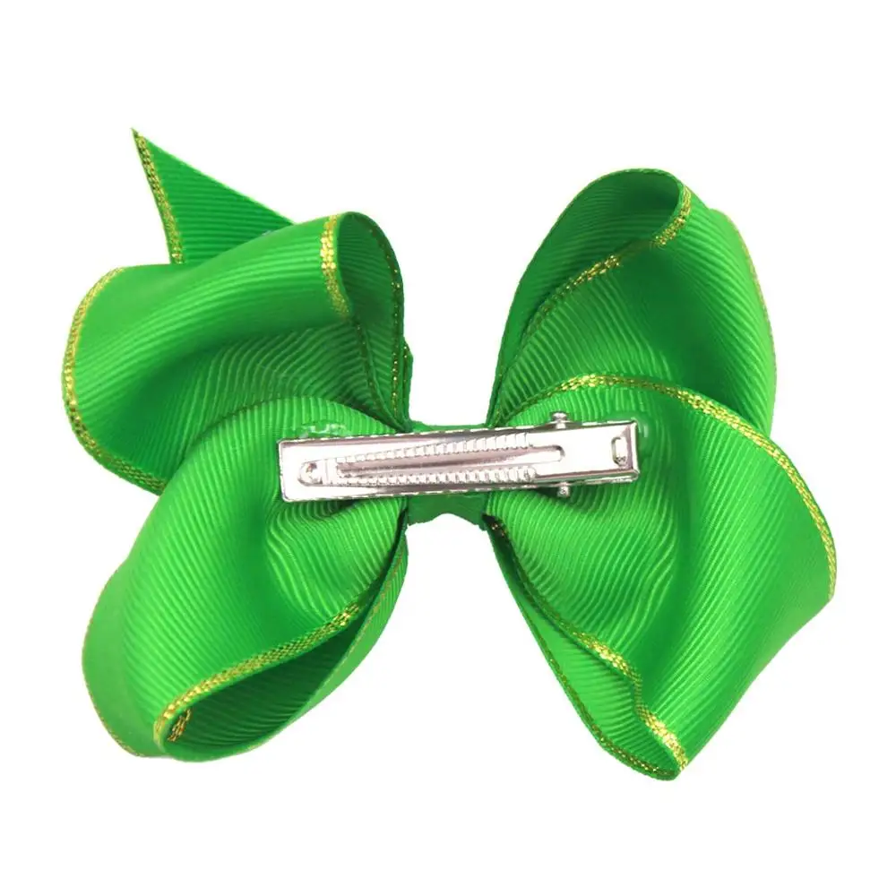 Банты для девочек 40 шт. 4 дюйма банты из корсажной ленты Аллигатор зажимы волос