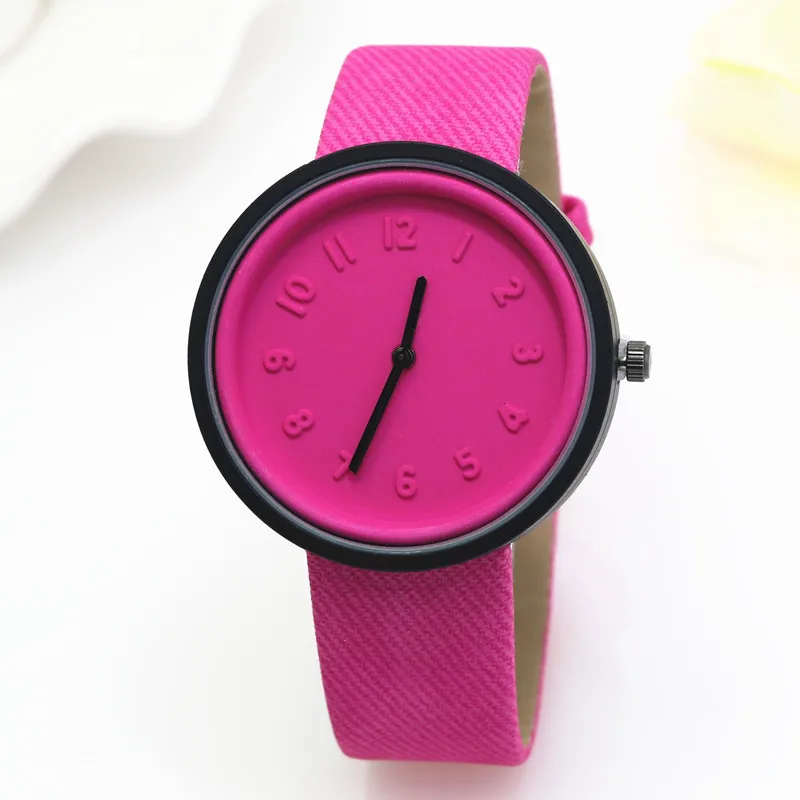 Женские часы унисекс ярких цветов с простым номером японские модные роскошные