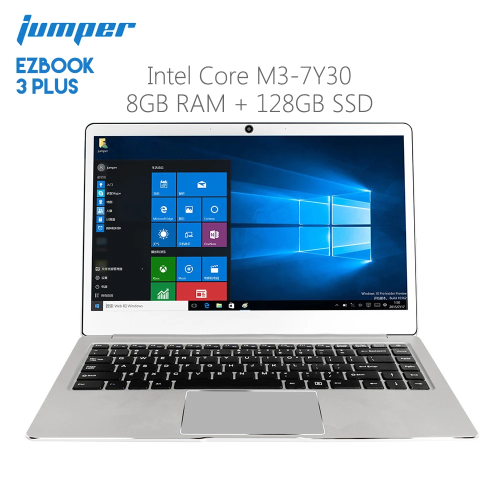 Оригинальный джемпер EZbook 3 Plus ноутбук 14 0 дюймов Windows 10 Intel Core m3 7Y30 8 Гб ram 128 SSD Dual