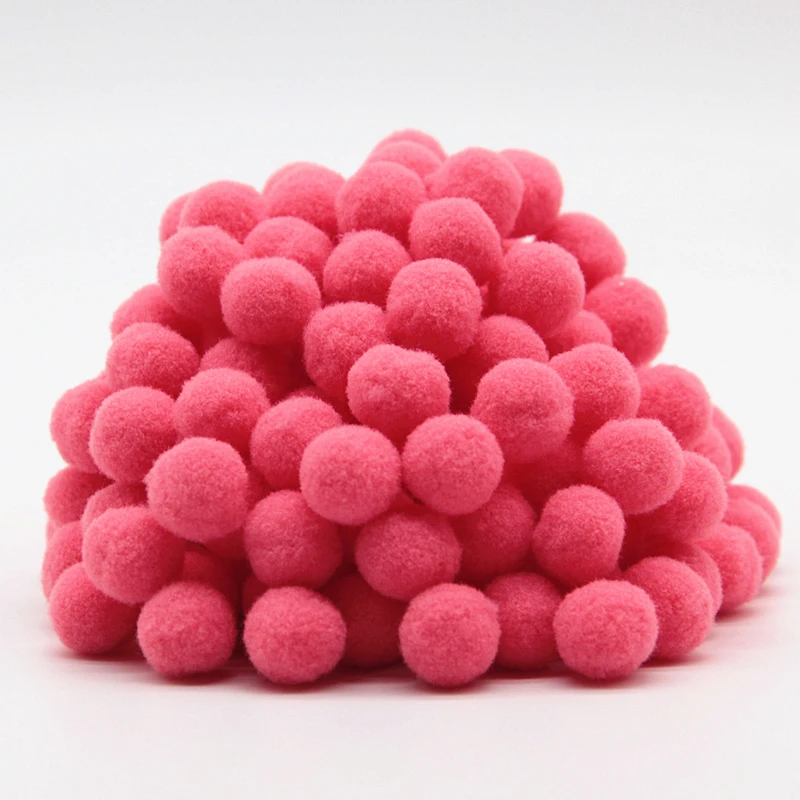 6 watermelon red Помпоны 15 мм помпоны многоцветные шары ленты меховые поделки DIY мягкие понпоны Свадебные украшения для шитья на ткани аксессуары 20 г - Цвет: 6 watermelon red