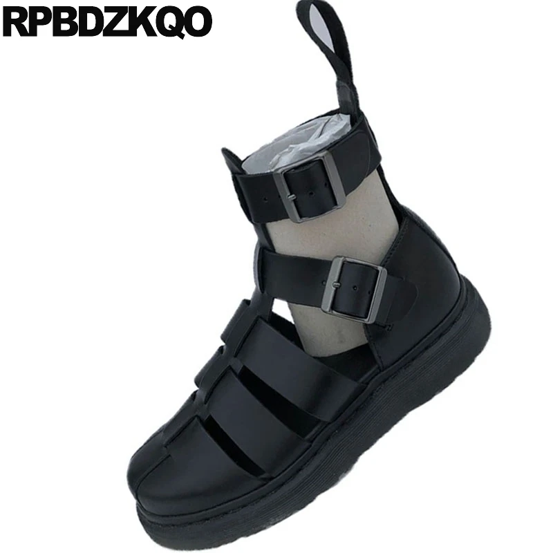 Сандалии гладиаторы мужские с закрытым носком натуральная кожа дизайнерские