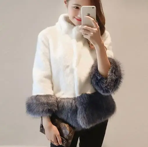 Норка 2018 зимнее женское пальто из искусственного меха меховая куртка женская