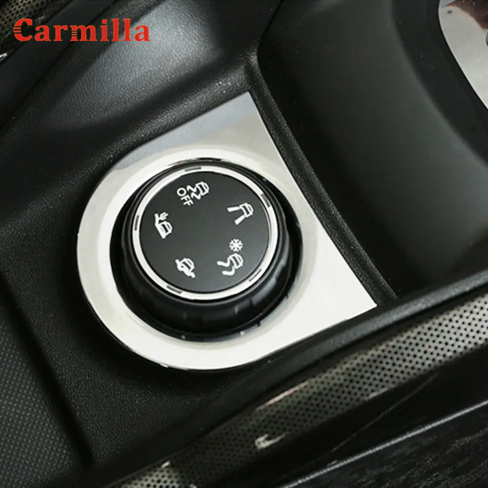 

ABS Chrome Car Multipurpose Knob Panel Decoration Cover Trim Sticker Fit for Peugeot 2008 2014 2015 2016 2017 2018 2019