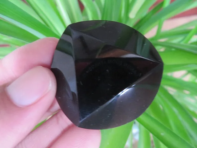 Редкие природа черный обсидиан кристалл драгоценный камень звезды Давида