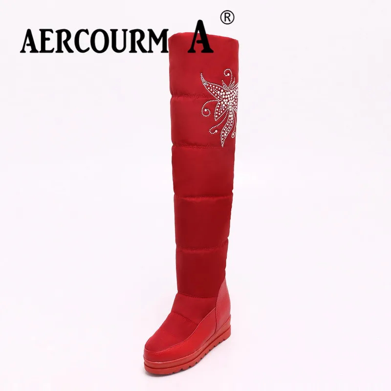 Aercourm A 2018 г. Лидер продаж Новые женские ботинки модные однотонные зимние сапоги до