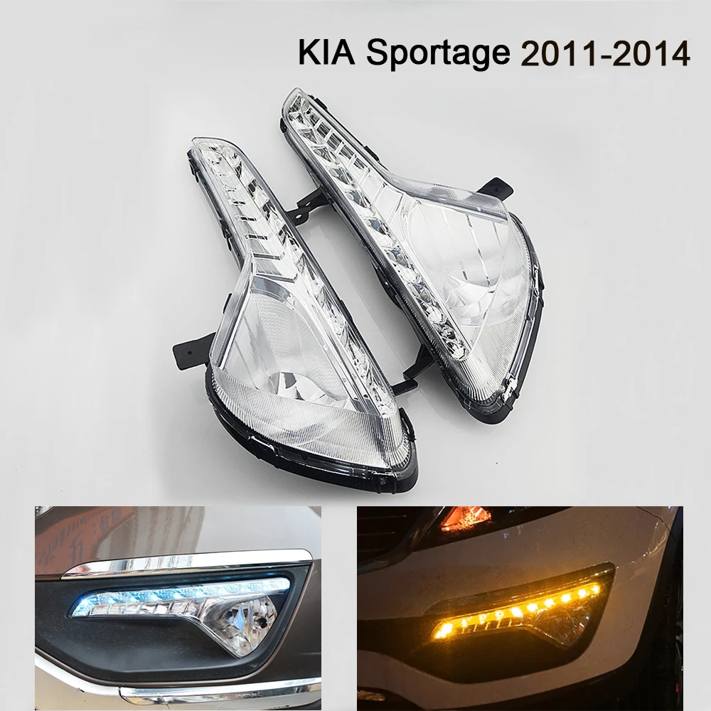 Автомобильный Стайлинг ECAHAYAKU для KIA Sportage 2011 ~ 2014 светодиодный ные дневные ходовые