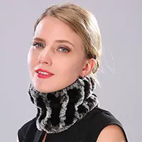 Модные Натуральная кожа из кроличьей шерсти женские многофункциональный шарф