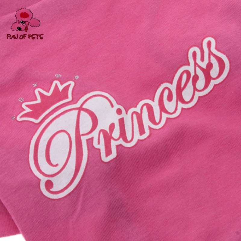 2017 футболка с рисунком маленькой принцессы для собак розовая хлопковая одежда