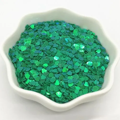 AB-Dark Green 3 мм 4 мм блеск в форме сердца для ногтей Блестящий AB Цвет Блестки для девочек DIY ручной работы Маникюр Аксессуары для ногтей 10 г 20 г - Цвет: AB-Dark Green