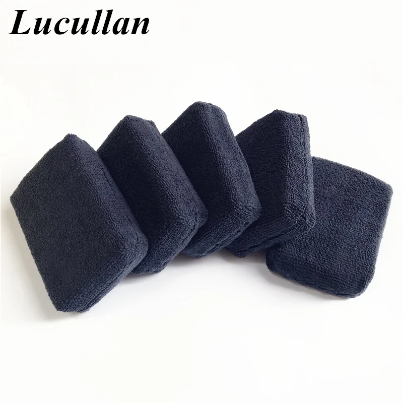 5 PCS Black 5 шт. автокосметика Премиум микрофибра Аппликаторы губки, салфетки, микрофибра ручной воск полировка подушка для деталей - Цвет: 5 PCS Black
