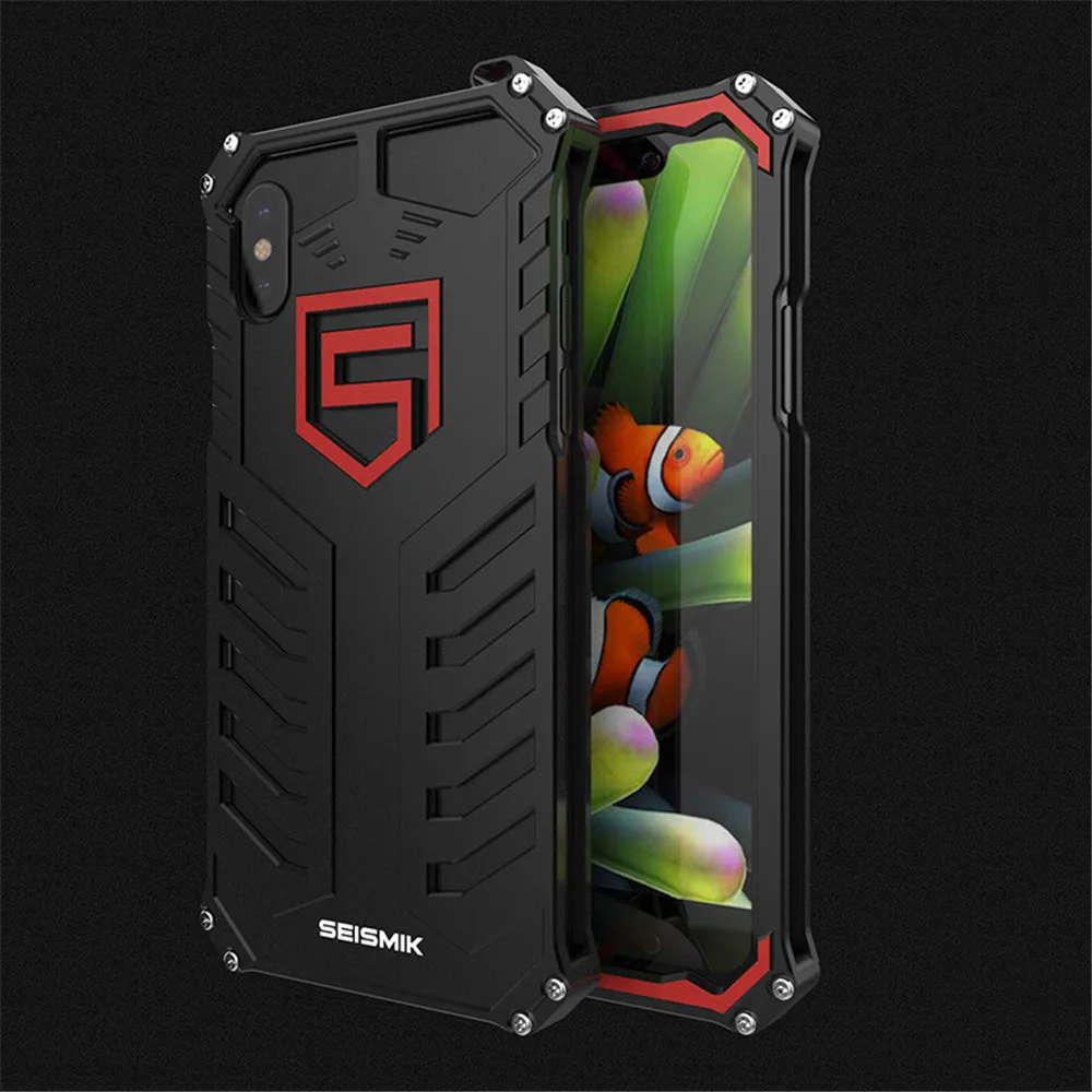 Алюминий сплав чехол для iPhone 7 8 X Xr Xs Max Heavy Duty Броня Военная Прочный Противоударный задняя крышка для galaxy S7 S8 S9 Note8