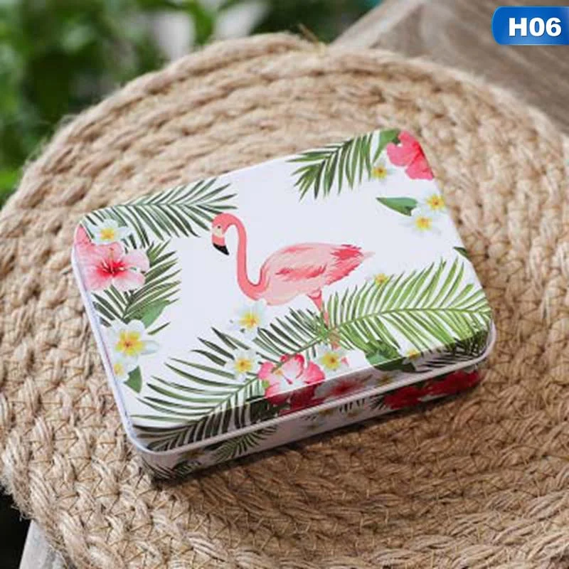 H06 Фэнтези Единорог Жестяная Коробка органайзер для косметики для нанесения макияжа чехол металлическая чайная Монета коробка для конфет Свадебная подарочная коробка - Цвет: H06