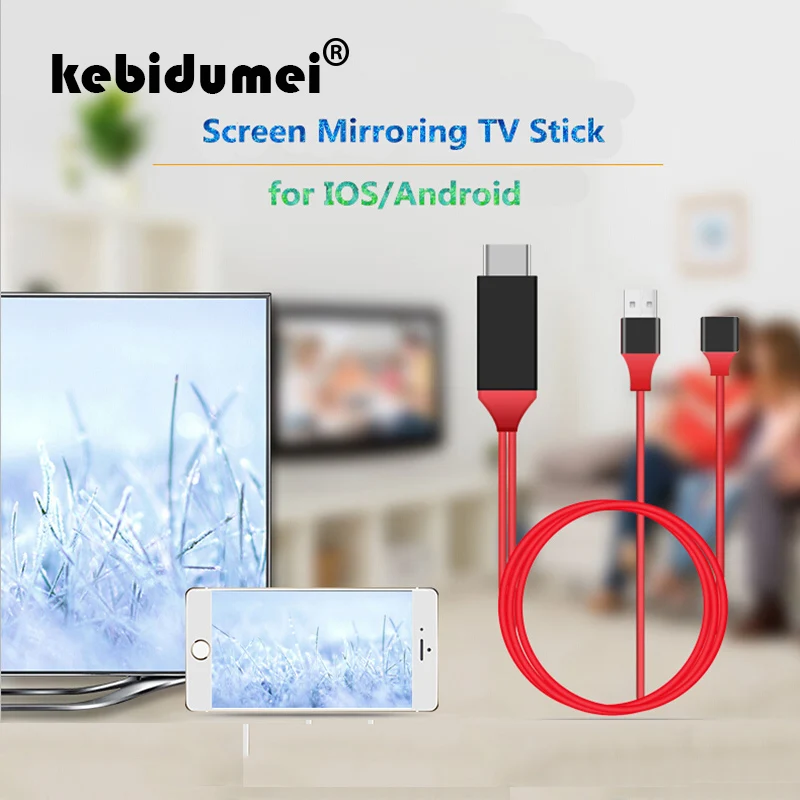 1 м HDMI совместимый кабель HD 1080P TV Stick для освещения Кабель адаптер HDTV 8 Pin Apple iPhone X plus