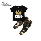 2 шт.комплект, хлопковый пуловер с надписью Crown