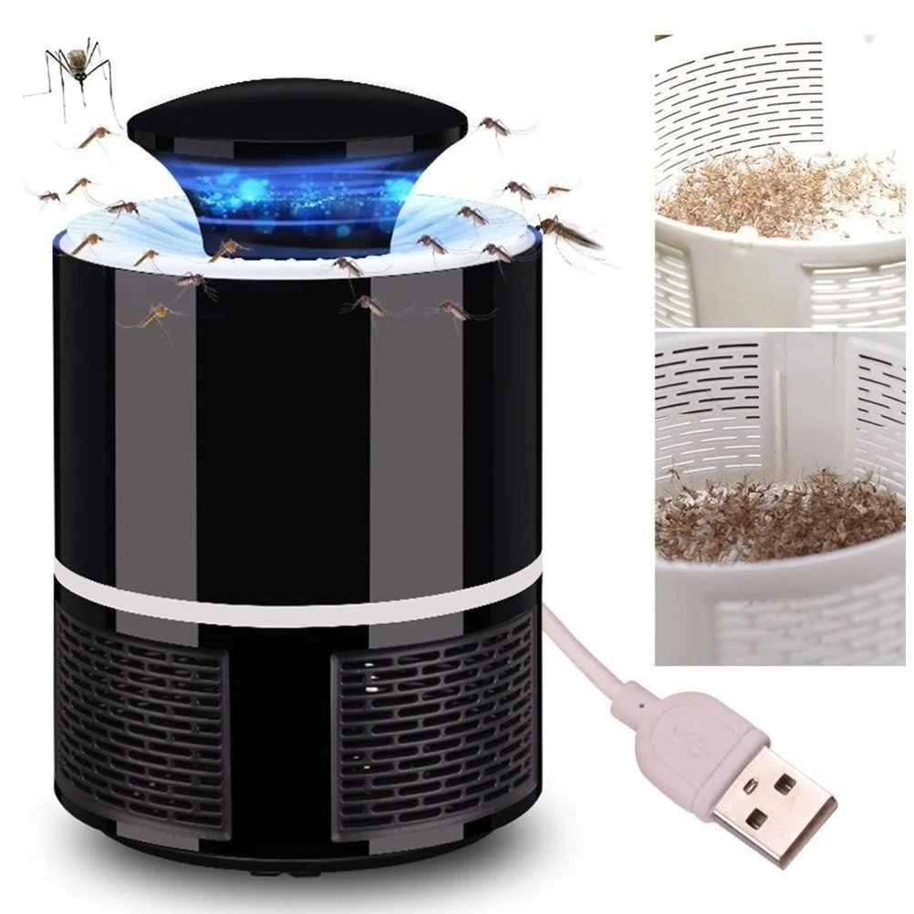 6 Lamp Electronic Mosquito Killer Indoor Mosquito Trap Inhaled Fly USB Charger