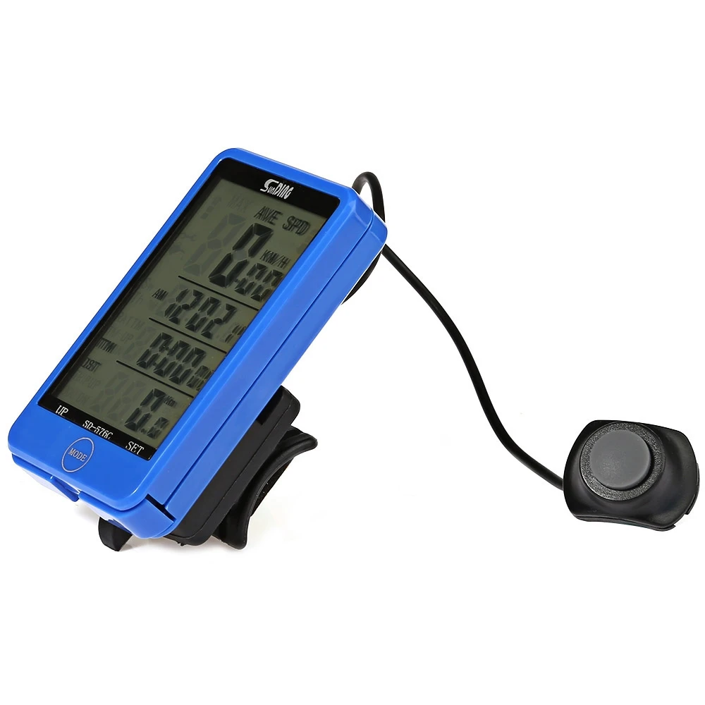 Top Rated SD - 576A Waterproof Bike Computer Light Mode Touch Wired Bicycle Cycling Speedometer With LCD Backlight | Спорт и